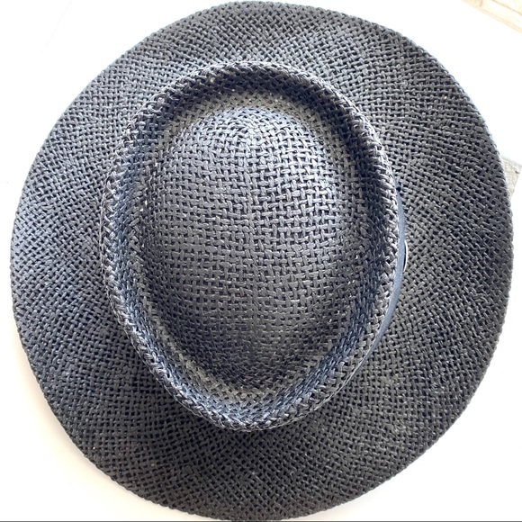 Black Straw Golf Hat 